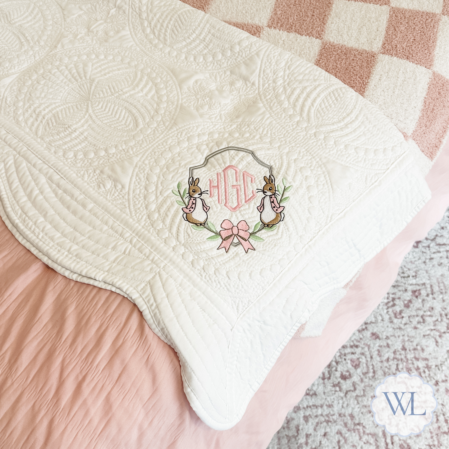 Peter Rabbit Personalized Baby Quilt