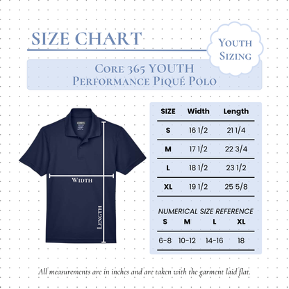Core 365 YOUTH Performance Piqué Polo