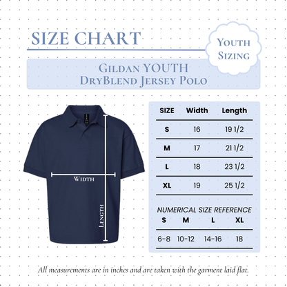 Gildan YOUTH DryBlend Jersey Polo