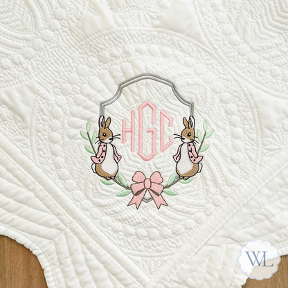 Peter Rabbit Personalized Baby Quilt